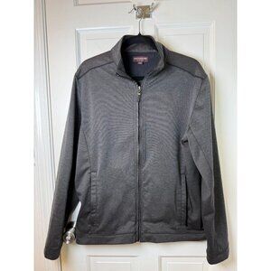 Johnston & Murphy Grey Men's Full Zip Stand Up Collar Sweatshirt/Jacket Size Med